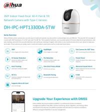 DAHUA IPC-HPT1330DA-STW-0280B 3MP 2.8MM WIFI TYPE-C PAN/TILT IP KAMERA İÇ ORTAM  BEBEK VEYA BAKICI KAMERASI   360 drc